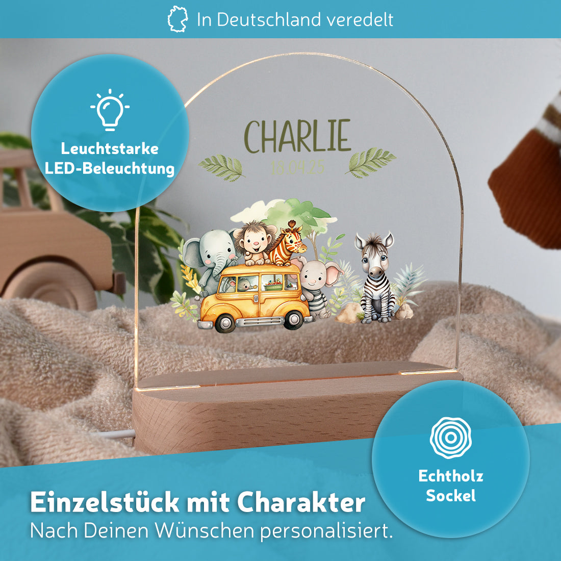 LED-Nachtlicht für Kinder personalisiert