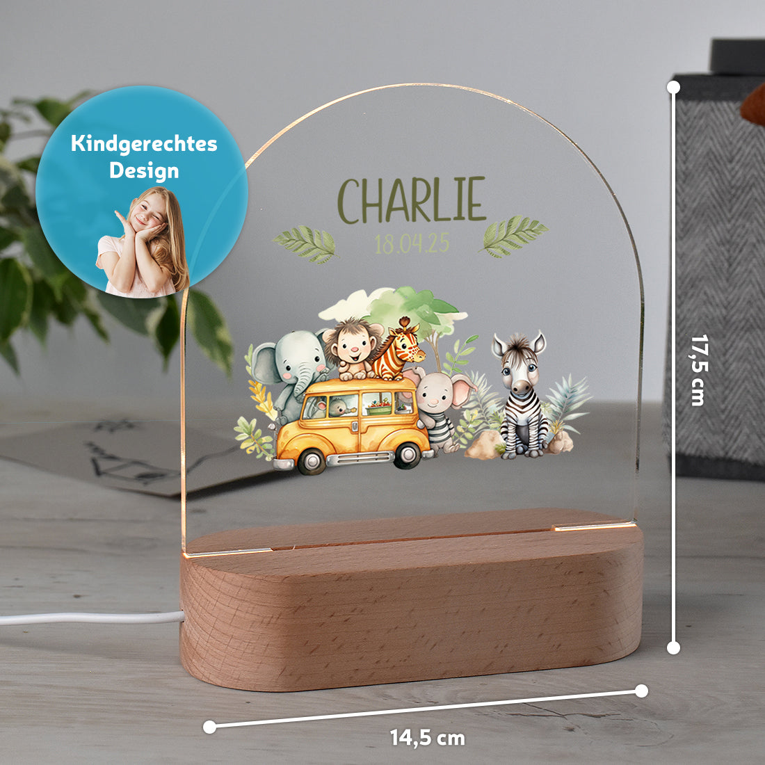 LED-Nachtlicht für Kinder personalisiert