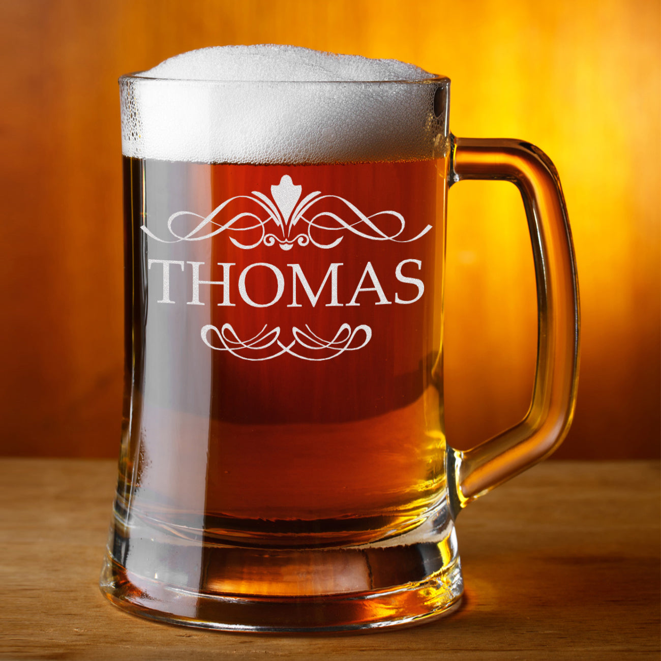 Bierkrug 0,5 Liter mit Ornament Motiv