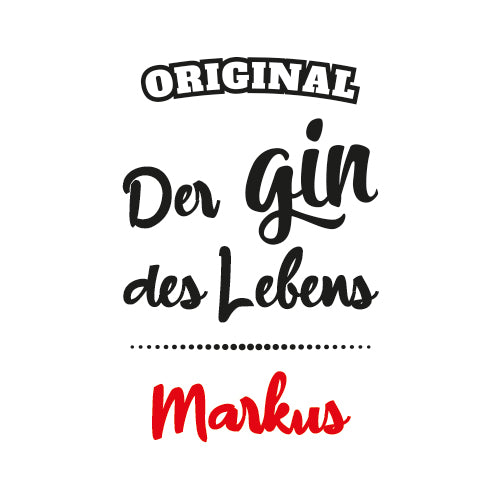 Gin Glas 320 ml Tumbler mit Gravur Der Gin des Lebens
