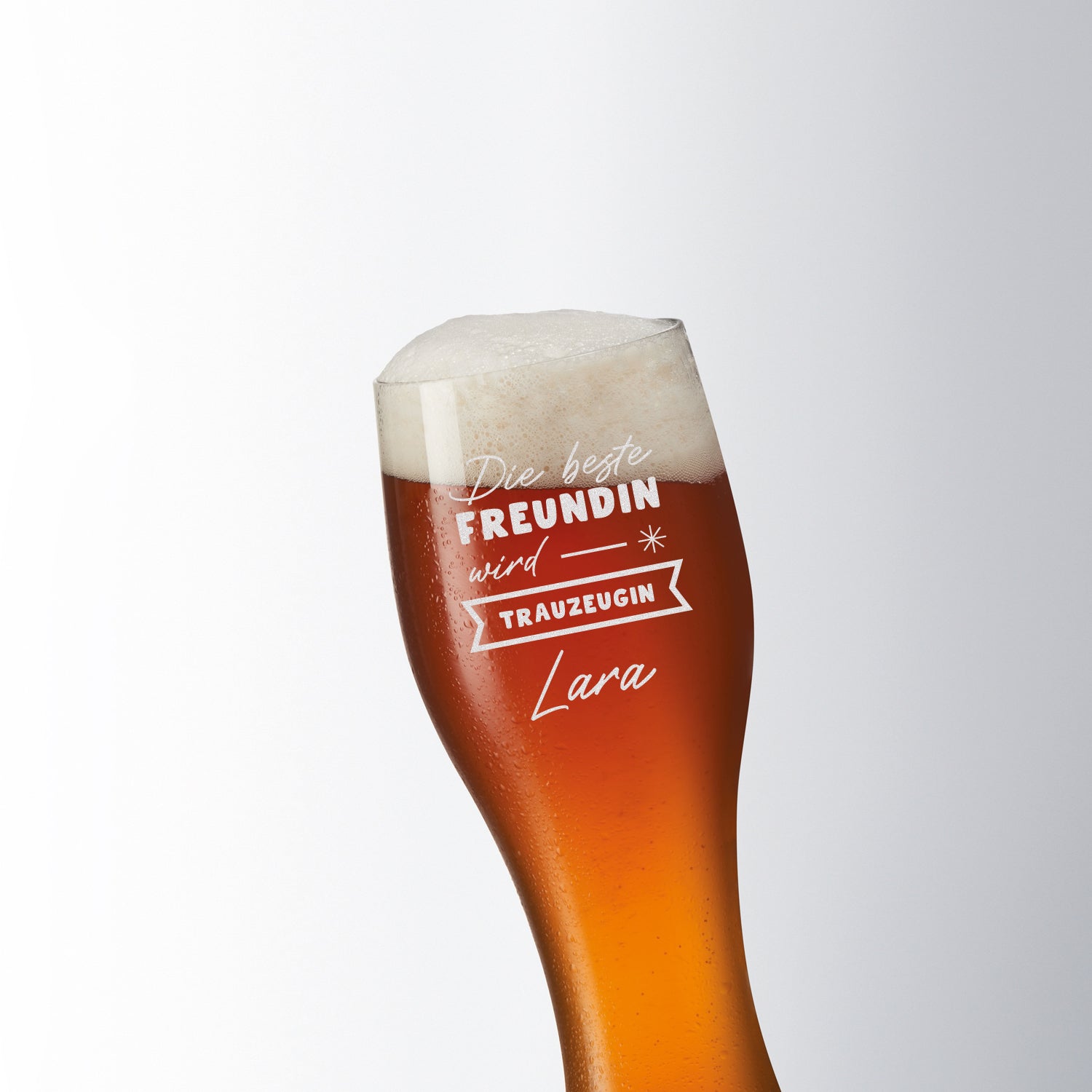 Personalisiertes Weizenglas 0,5 Liter mit Gravur für Freundin