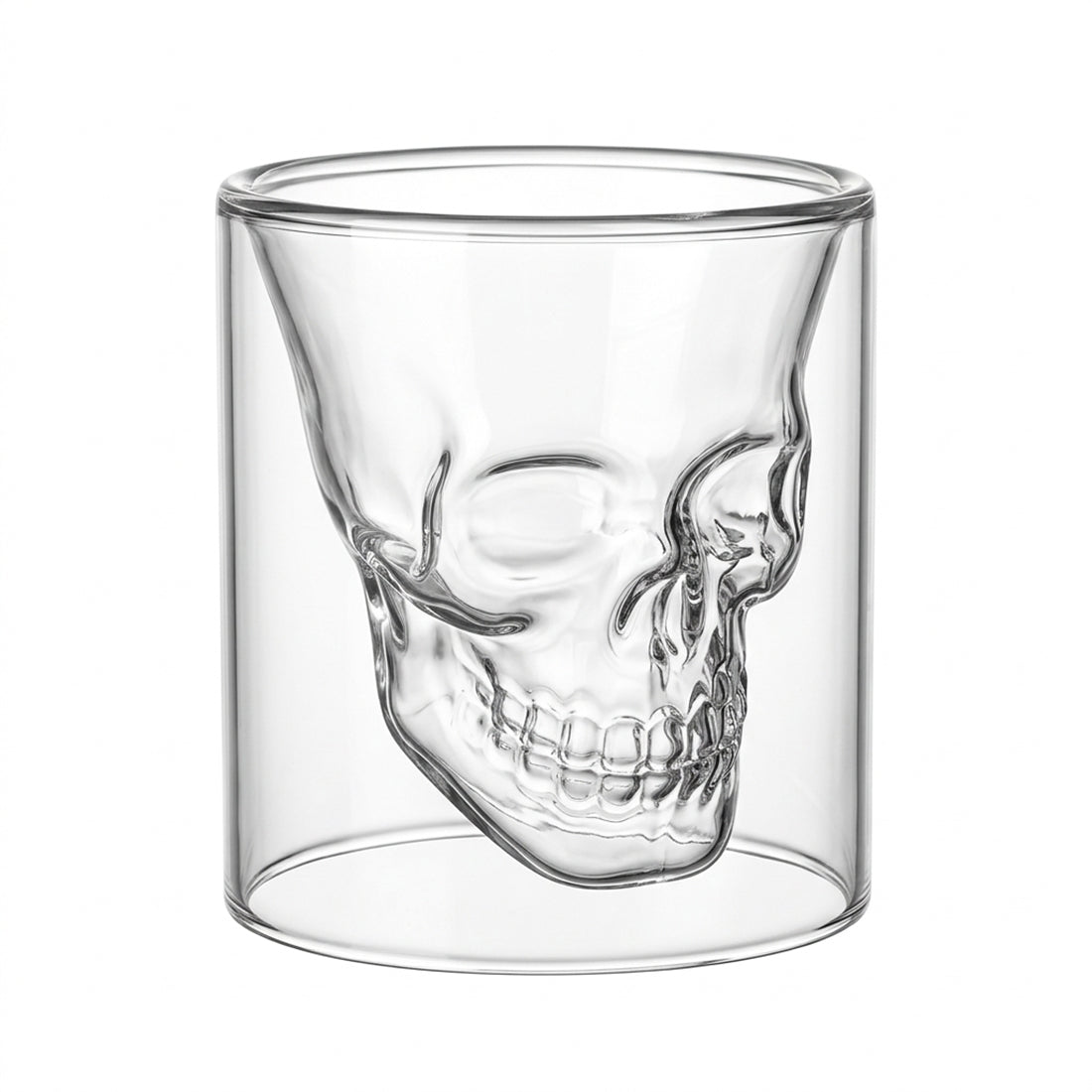 Extravagantes Totenkopf-Schnapsglas "The Golden Skull" - 130ml