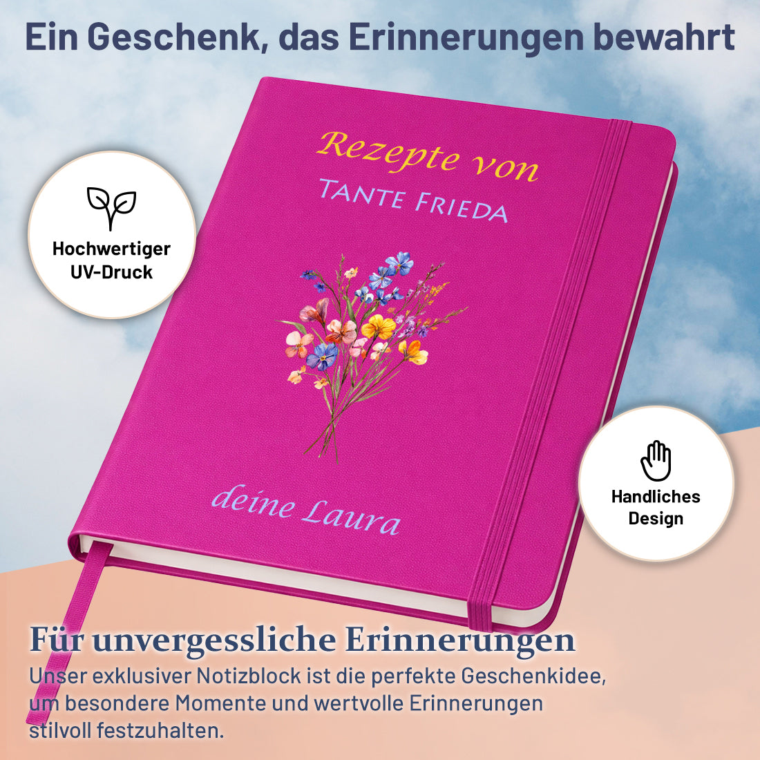 Personalisiertes A5 Notizbuch mit Namen – Individuelles Journal & Tagebuch