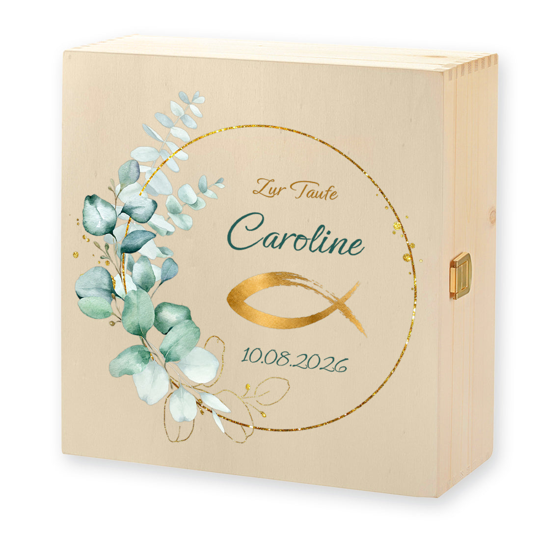 Personalisierte Erinnerungsbox zum kirlichen Anlass mit UV-Druck & Name
