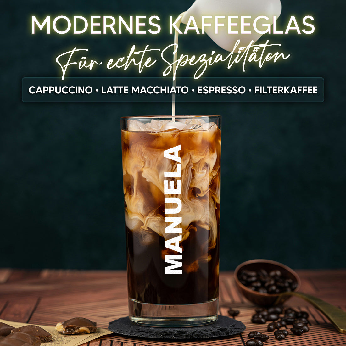 Longdrink Cocktailglas 485 ml mit Wunschgravur