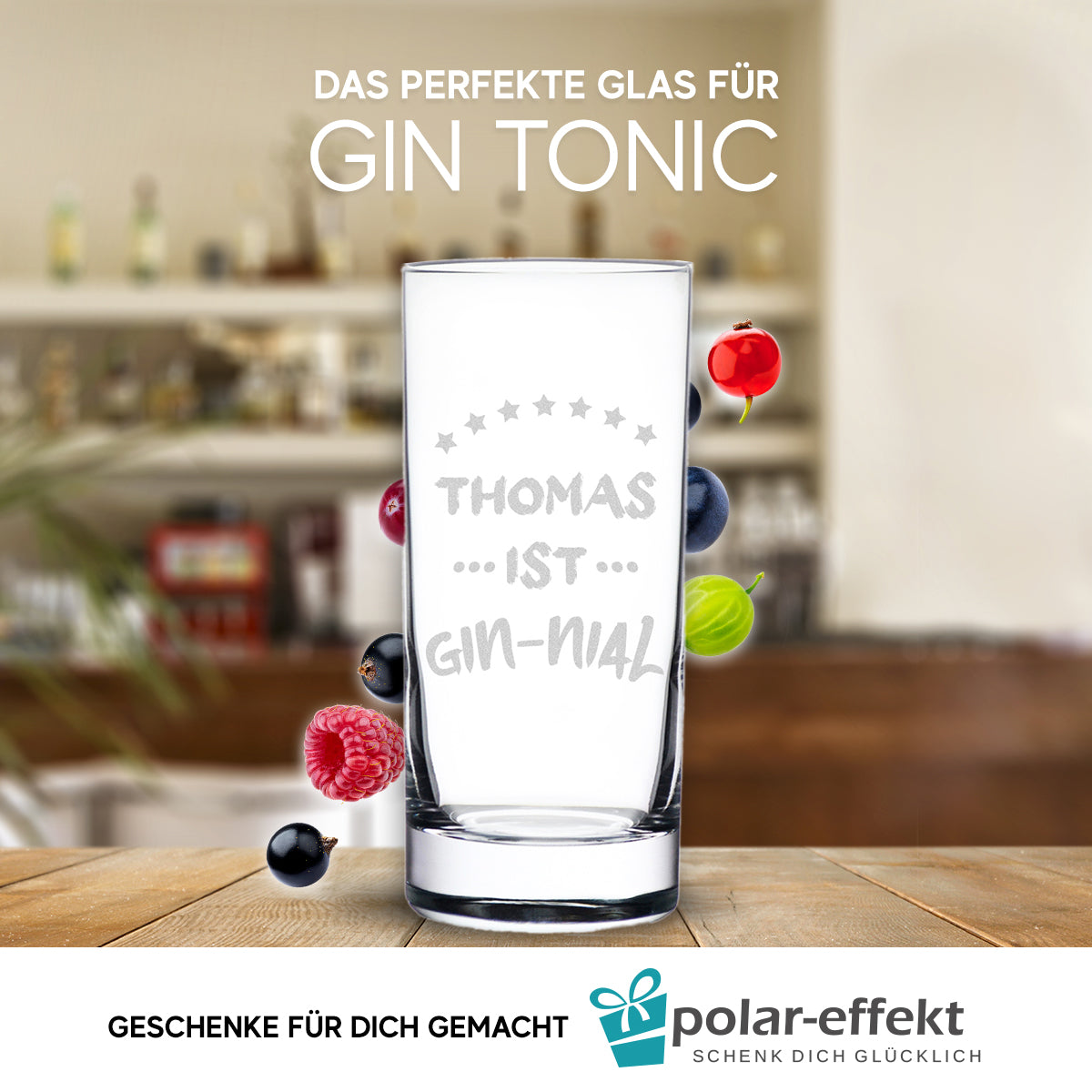Gin Tonic Longdrinkglas 485 ml mit Gravur