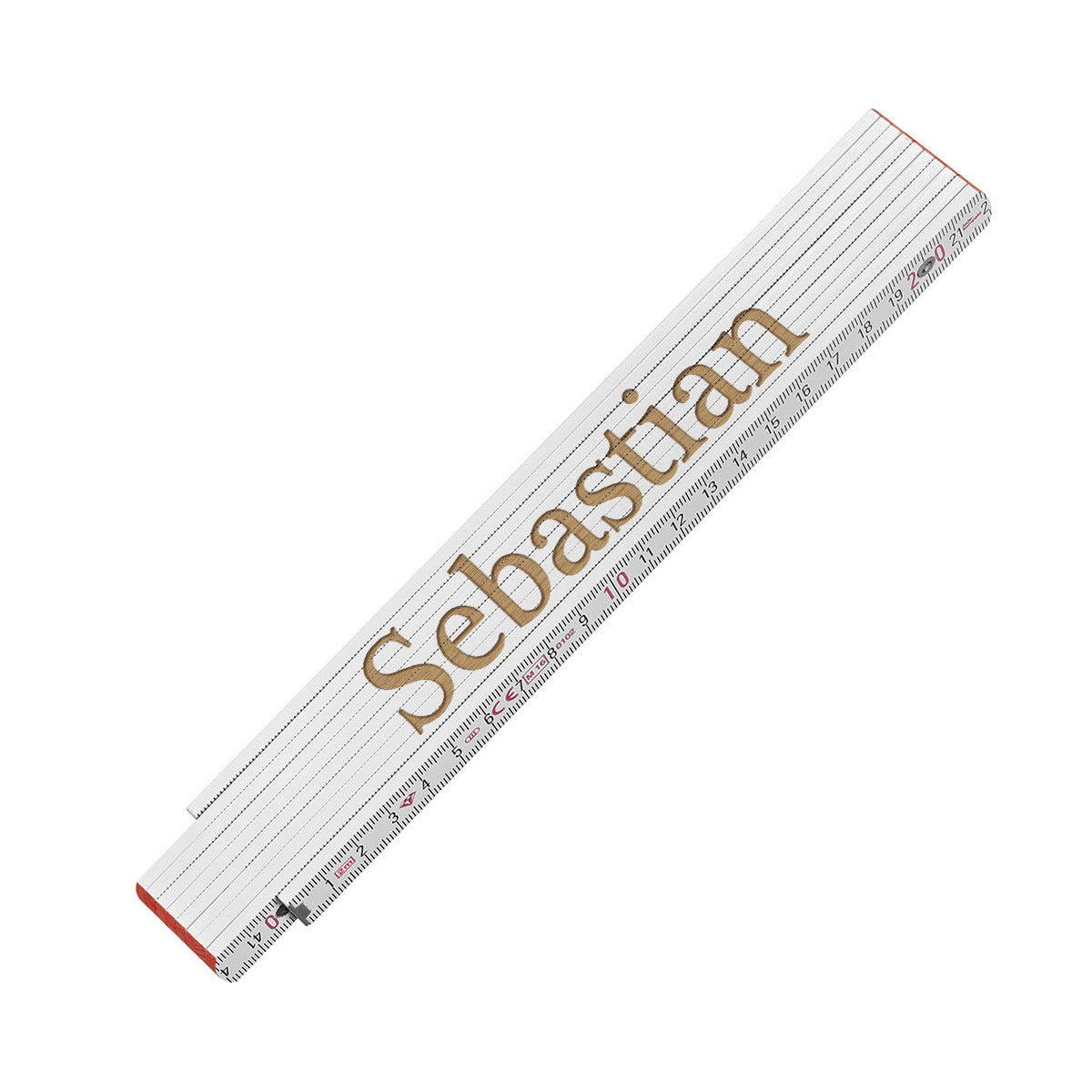 Zollstock mit Wunschname schlicht