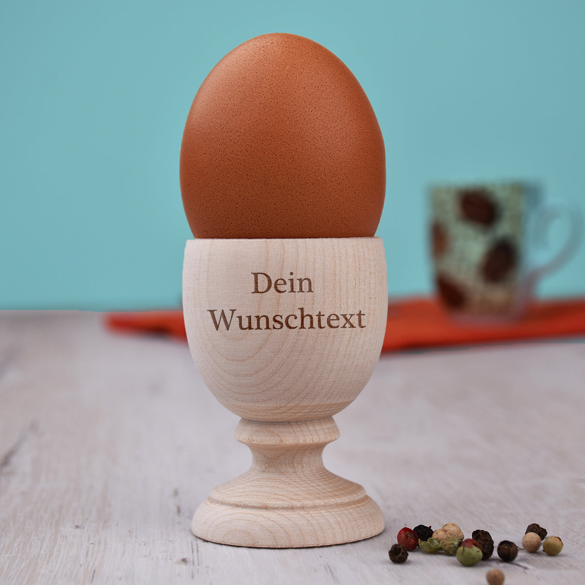 Personalisierter Eierbecher aus Holz mit Gravur - Nachhaltiges Ostergeschenk