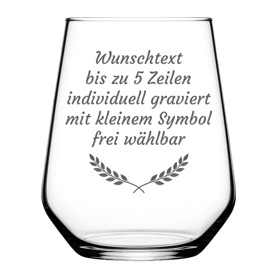 Wasserglas-Symbol-Kranz