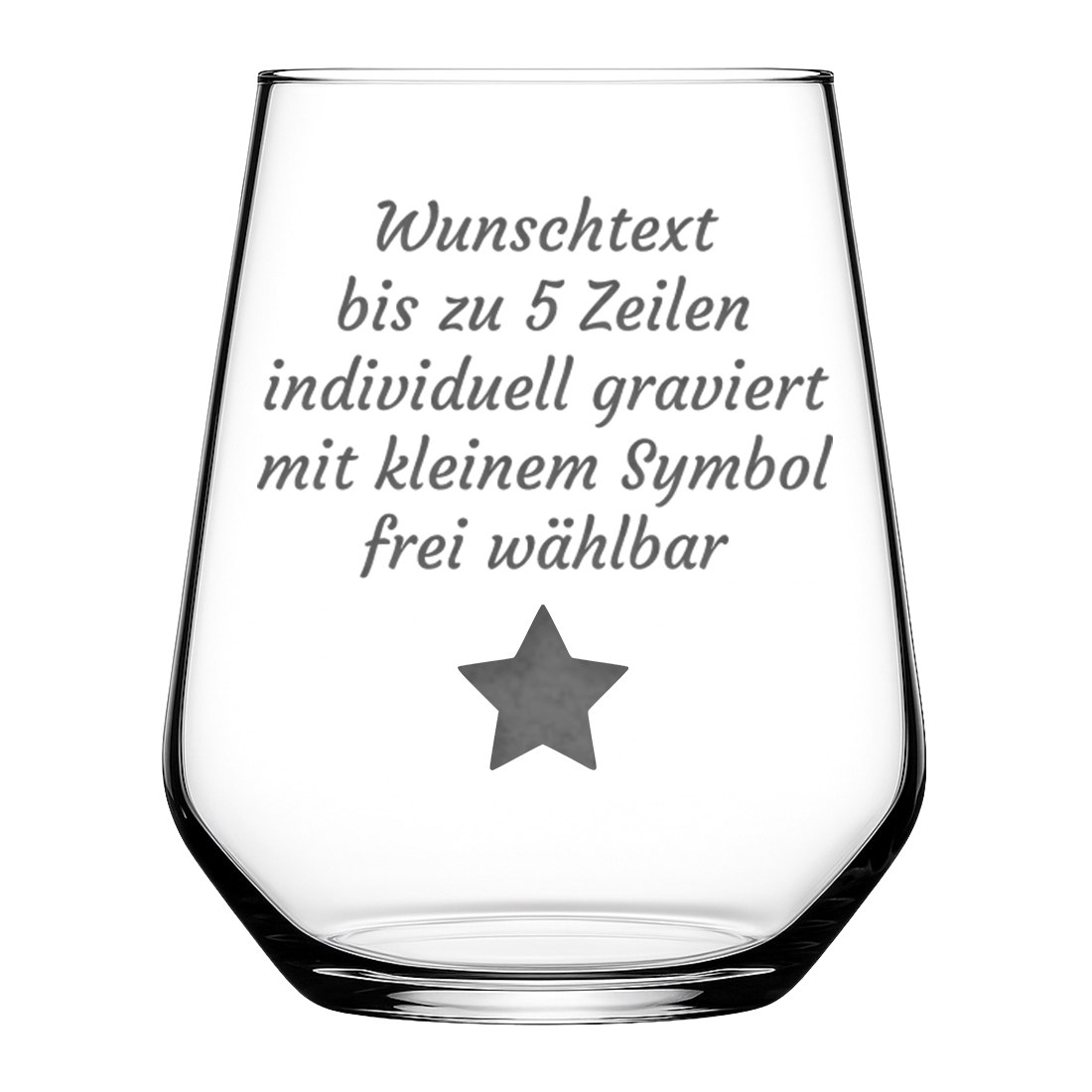 Wasserglas-Symbol-Stern