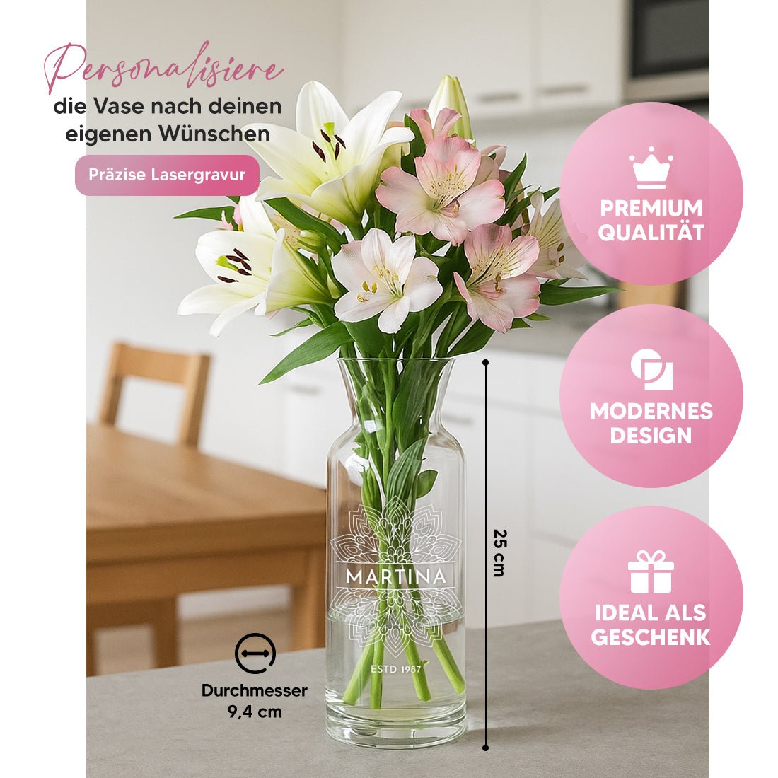 Karaffen-Vase Produktdetails Mandala 