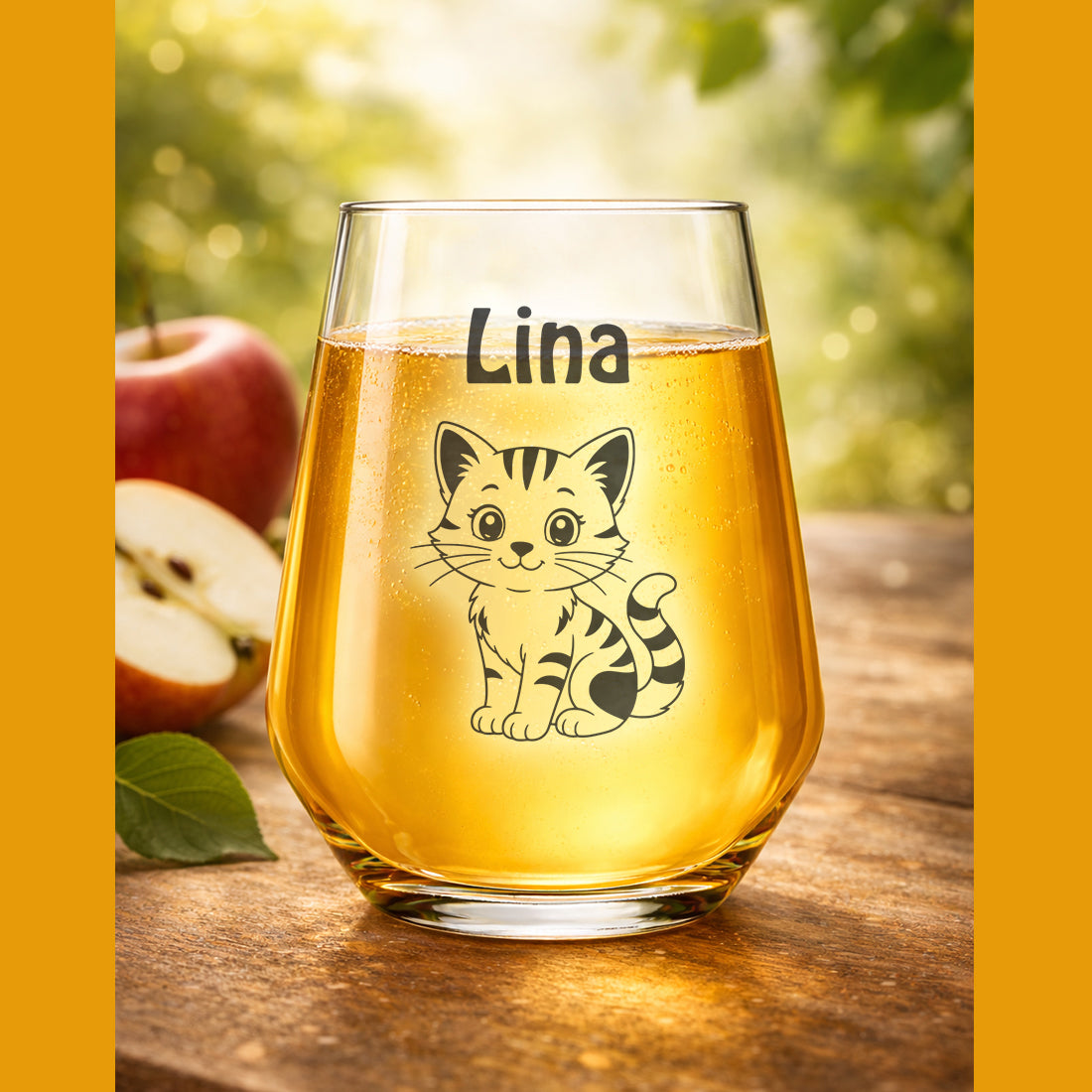 Personalisiertes Kinderglas mit Namen & Wunschmotiv 425 ml