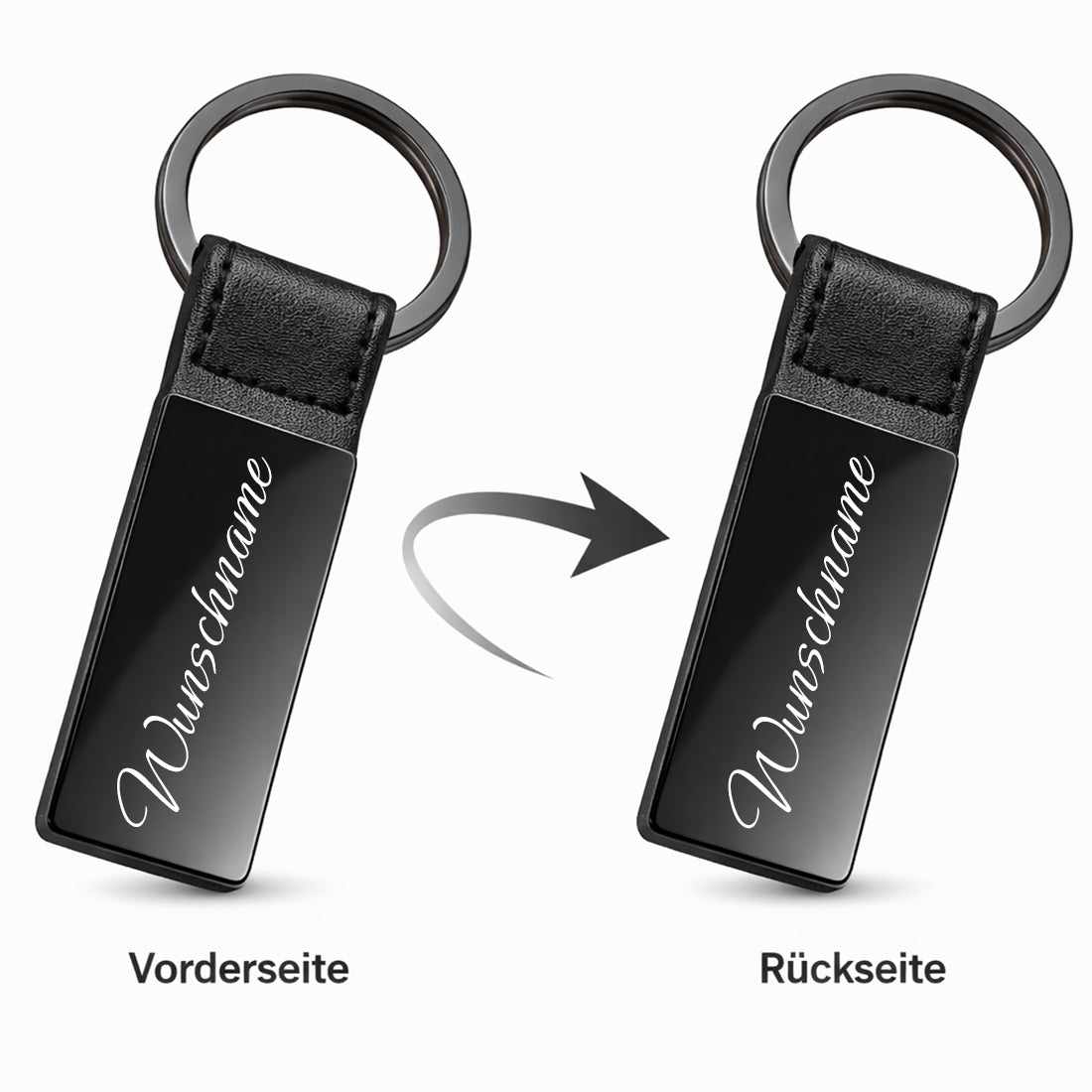 Personalisierter Schlüsselanhänger - Beidseitige Gravur
