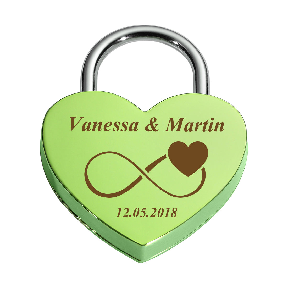 Herz Liebesschloss mit Gravur zur Hochzeit