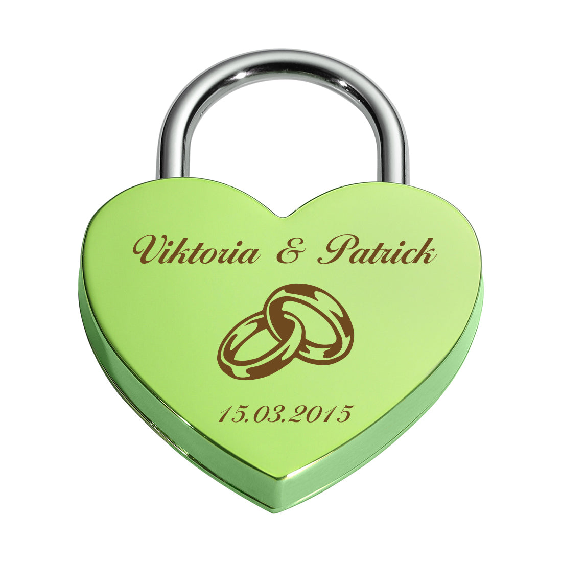 Herz Liebesschloss mit Gravur zur Hochzeit