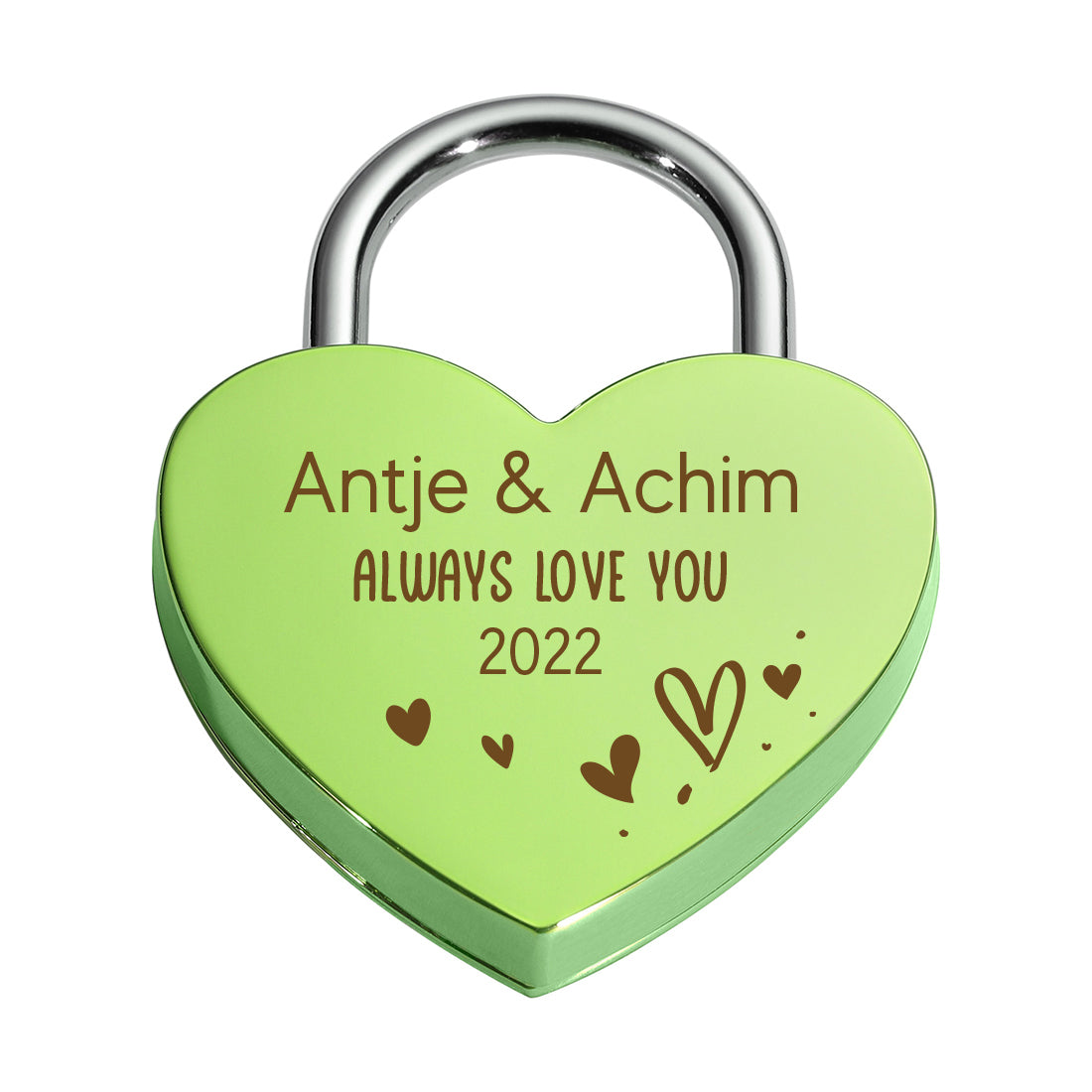 Herz Liebesschloss für Paare mit Gravur - Motiv "Always love you"