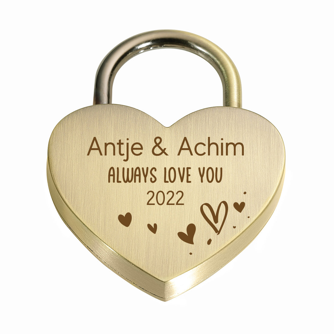 Herz Liebesschloss für Paare mit Gravur - Motiv "Always love you"