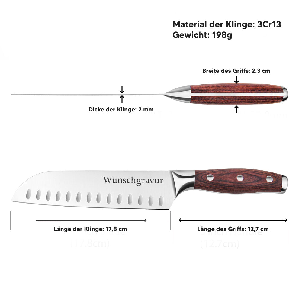 Personalisiertes Küchenmesser "Kobe" mit individueller Gravur