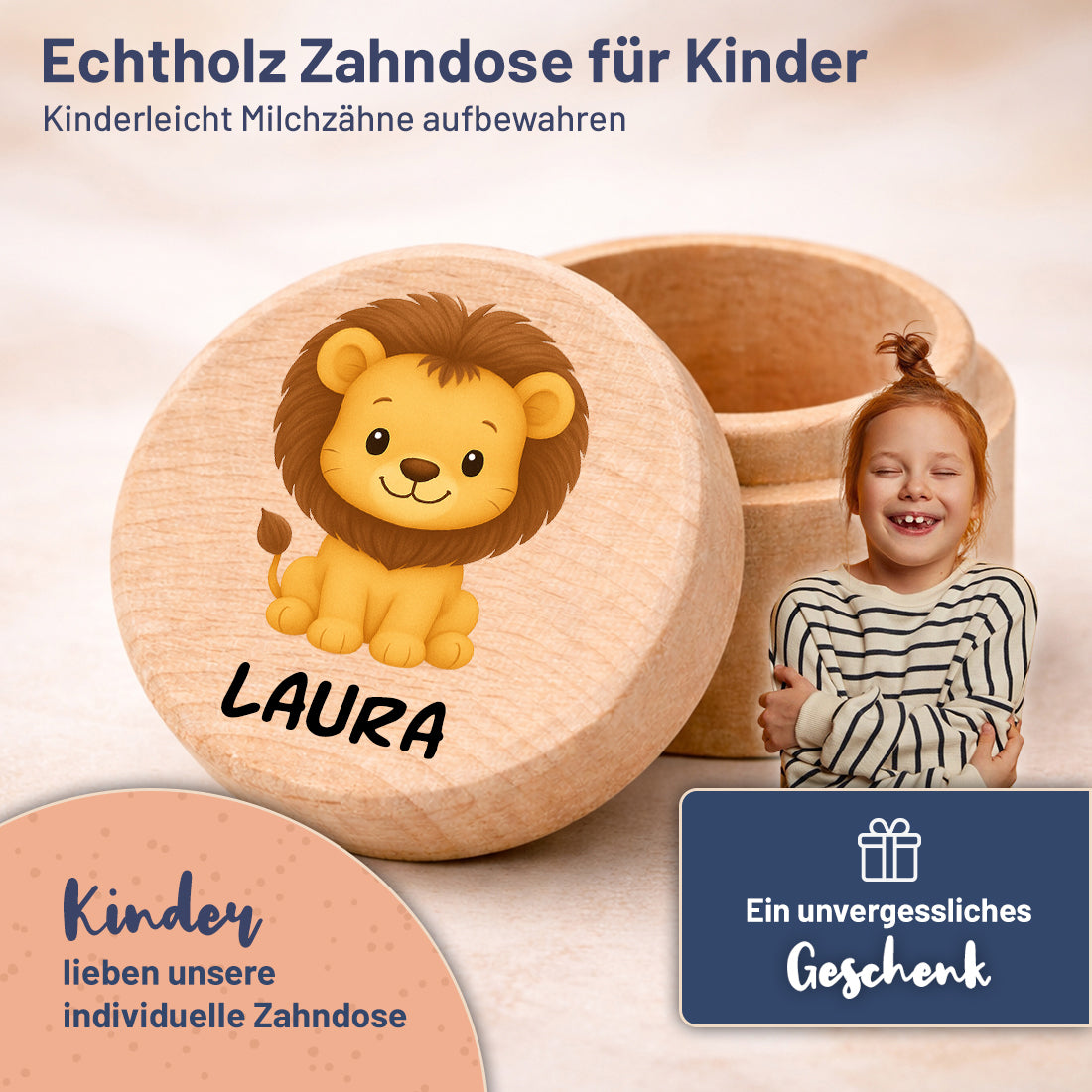 Tiere-Zahndose für Kinder