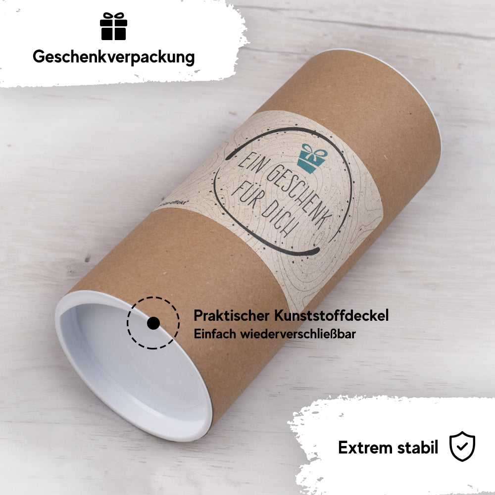 Geschenkhülse Geschenkverpackung Natur 8x18cm