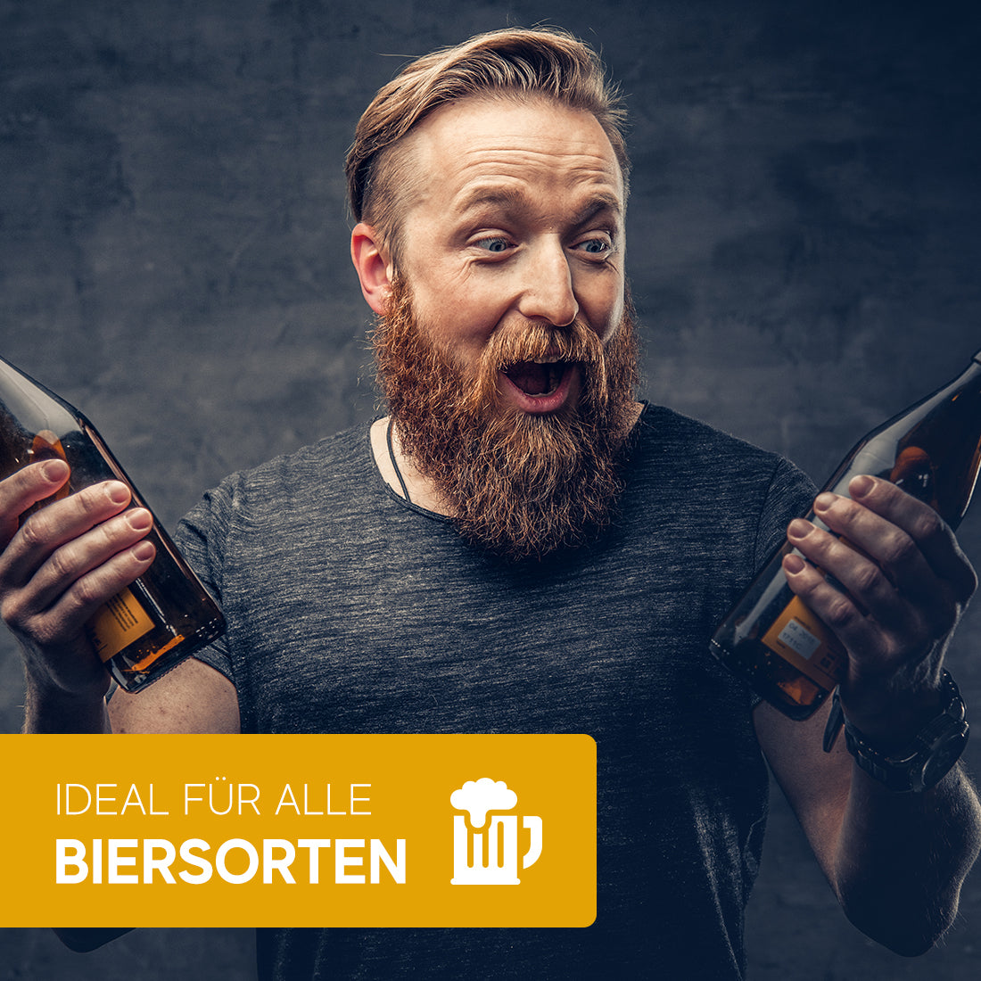 Bierkrug "Original Exklusive" 0,5 Liter aus Glas mit Gravur