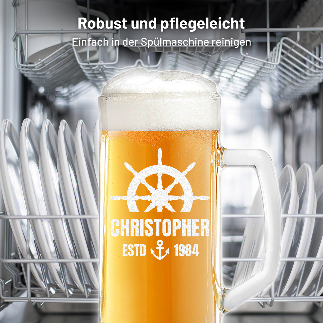 Personalisierter Bierkrug 500 ml mit Gravur - ideal als Geschenk