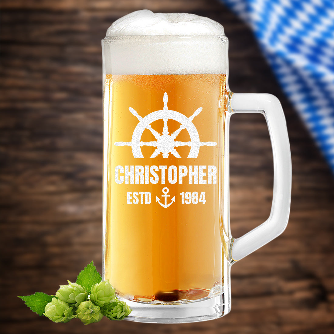 Personalisierter Bierkrug 500 ml mit Gravur - ideal als Geschenk