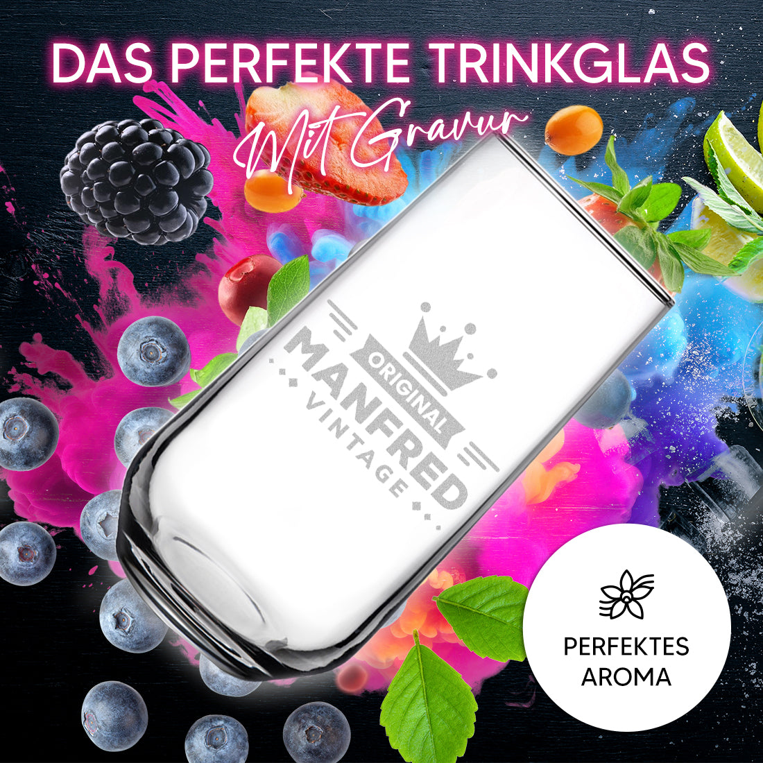 Personalisiertes Cocktailglas 470 ml mit Gravur - Geschenkidee