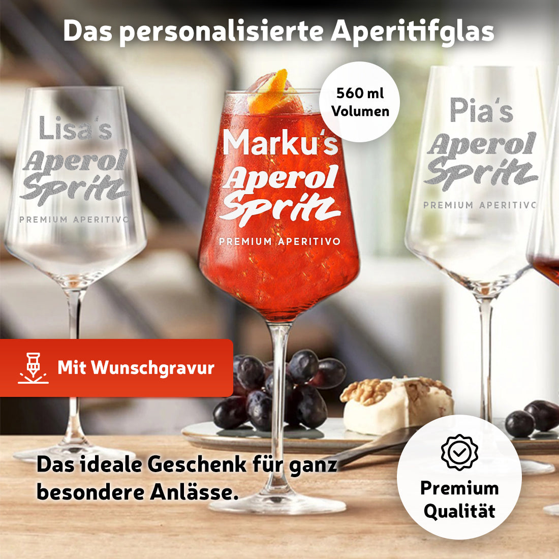 Cocktailglas für Longdrinks & Aperitifs mit personalisierter Gravur