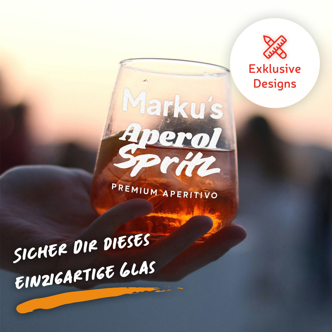 Aperitif Cocktailglas 425 ml für Drinks mit Gravur - Personalisiert