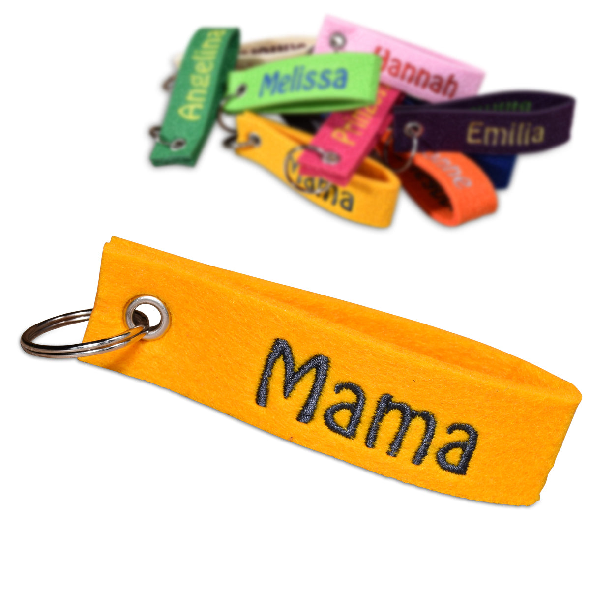 Filz Schlüsselanhänger mit Stick personalisiert