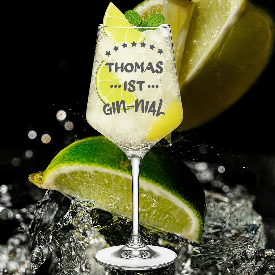 Personalisiertes Gin Glas 560 ml mit Wunschgravur