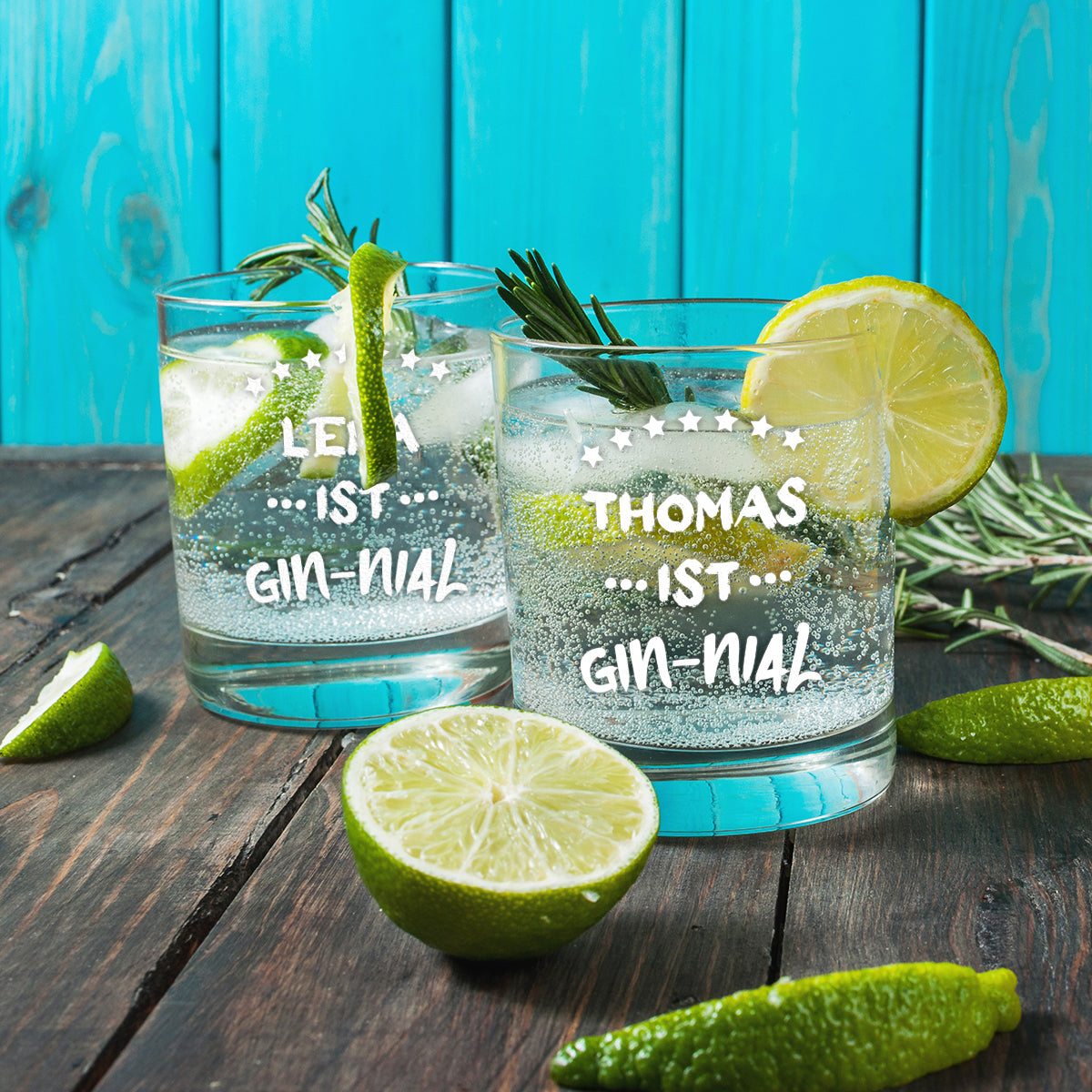 Gin Tonic Trinkglas 320 ml mit personalisierter Gravur