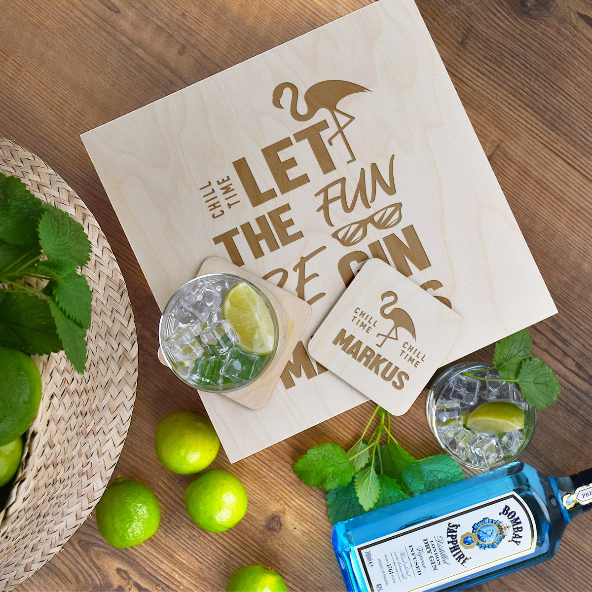 6-teiliges Gin Geschenkset mit personalisierter Gravur