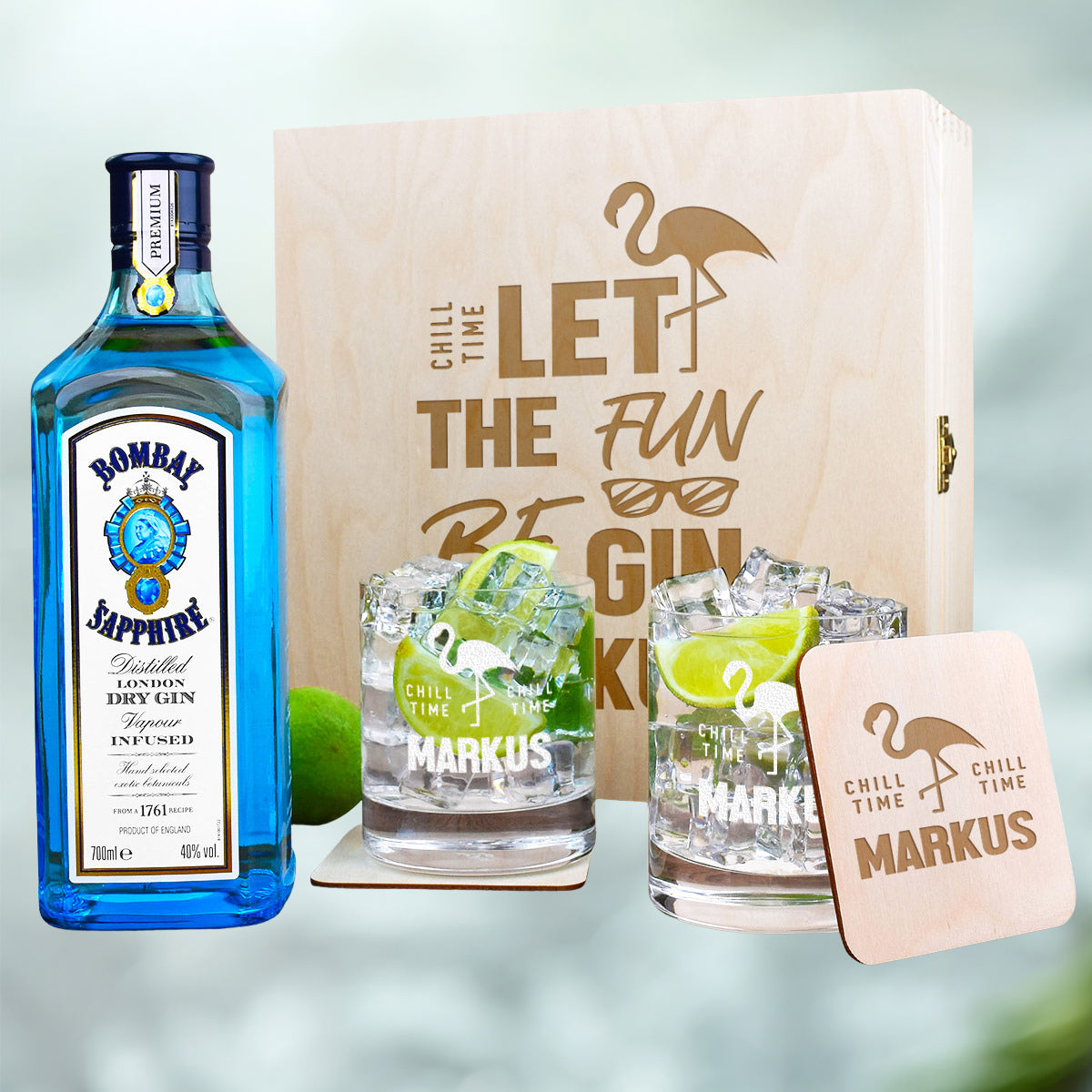 6-teiliges Gin Geschenkset mit personalisierter Gravur