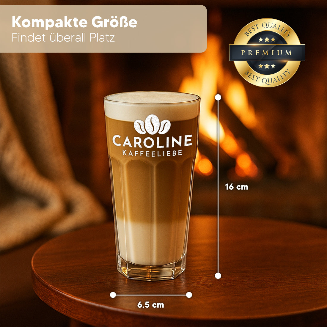 Kaffeeglas 480 ml mit personalisierter Gravur