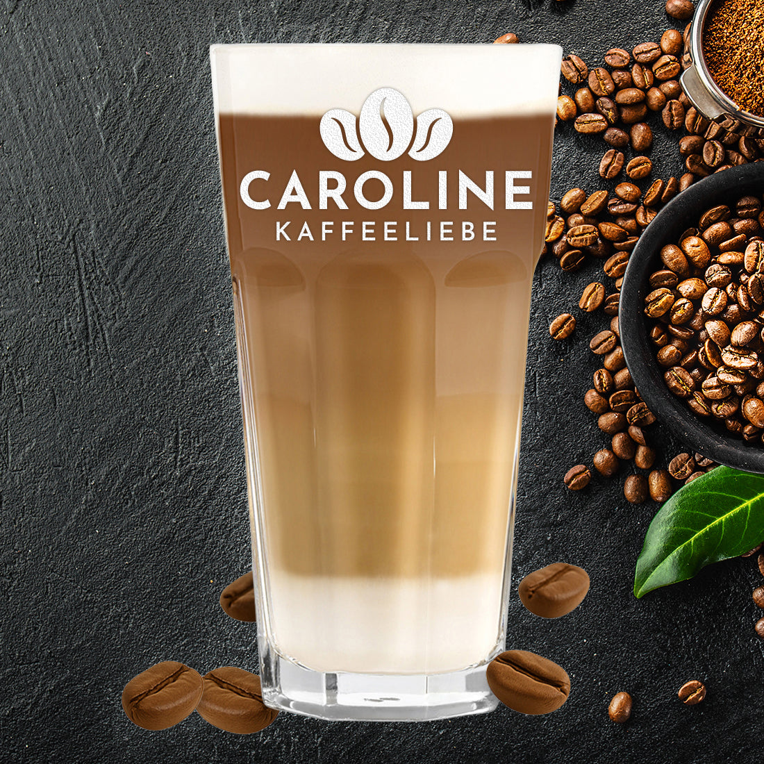 Kaffeeglas 480 ml mit personalisierter Gravur