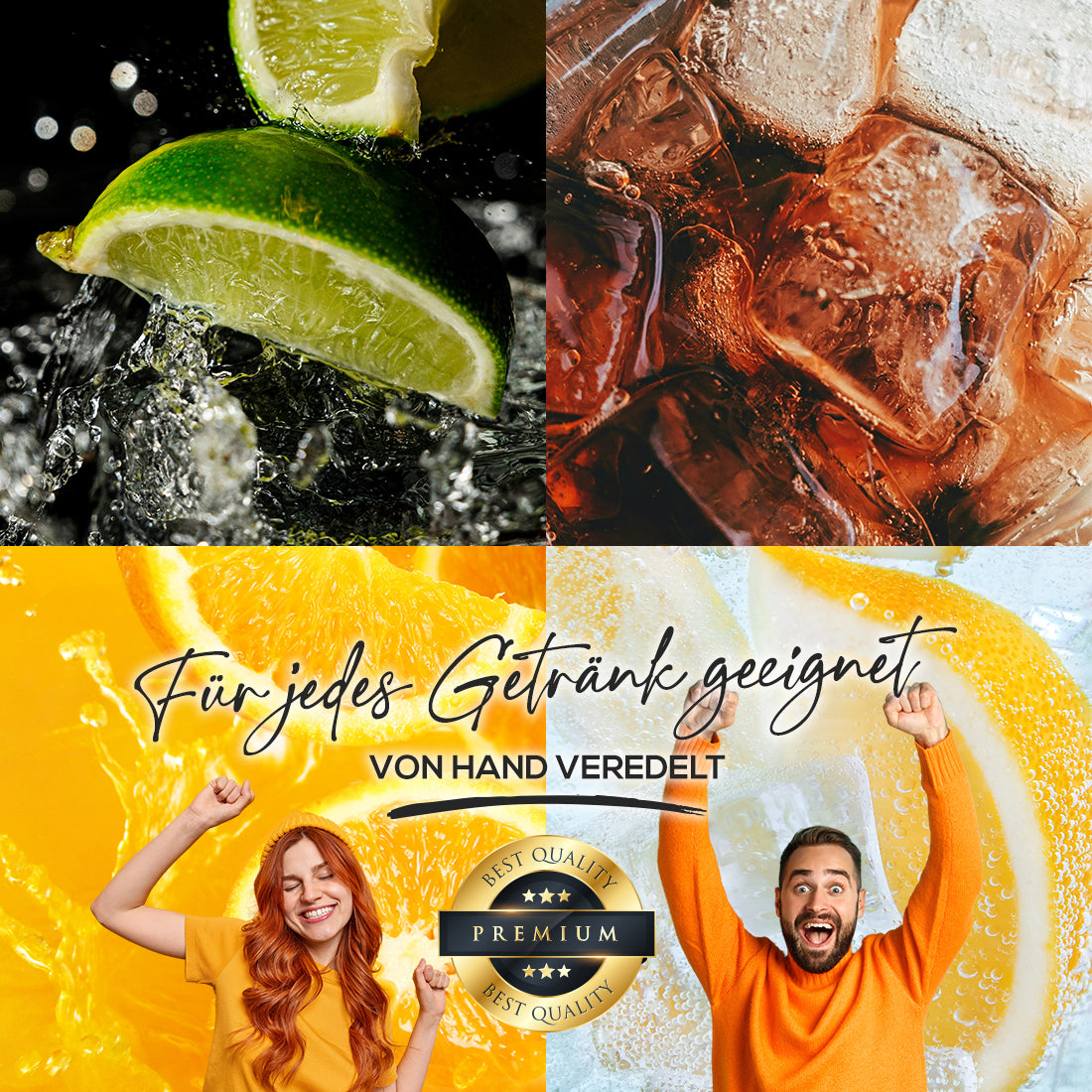 Personalisiertes Gin Glas 425 ml mit Gravur "Lange Rede kurzer Gin"