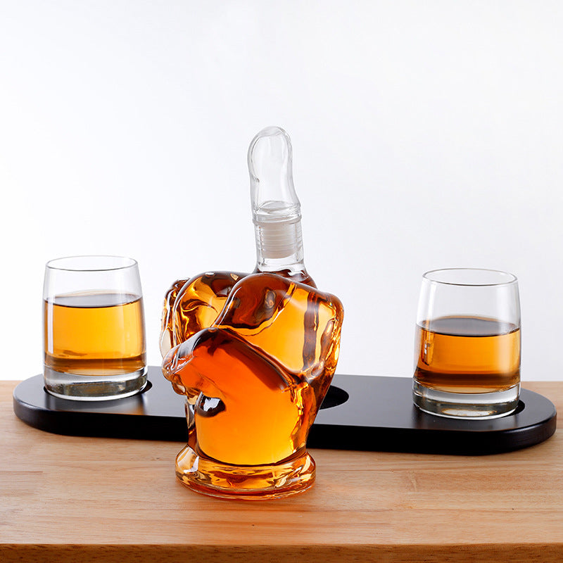 Whisky Mittelfinger Dekanter 6-teiliges Set