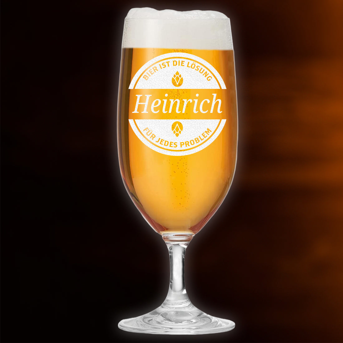 Personalisierte Pilstulpe 0,3 Liter mit Gravur als Geschenk