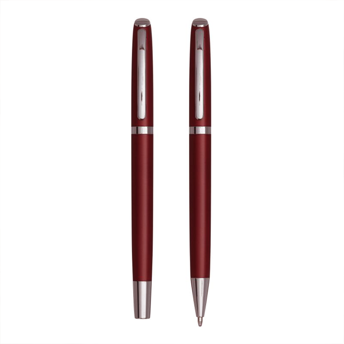 Edles Geschenk-Set in Rot 2-teiliges Schreibset mit Gravur & Geschenkbox