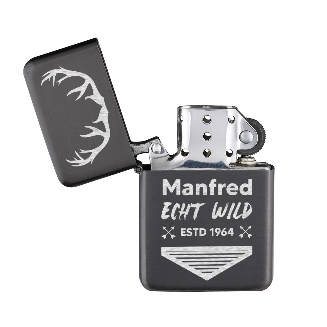 Metall Sturmfeuerzeug Echt Wild mit personalisierter Gravur