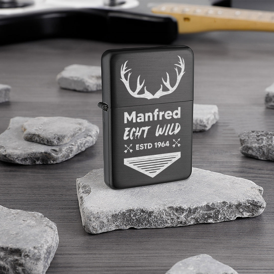 Metall Sturmfeuerzeug Echt Wild mit personalisierter Gravur