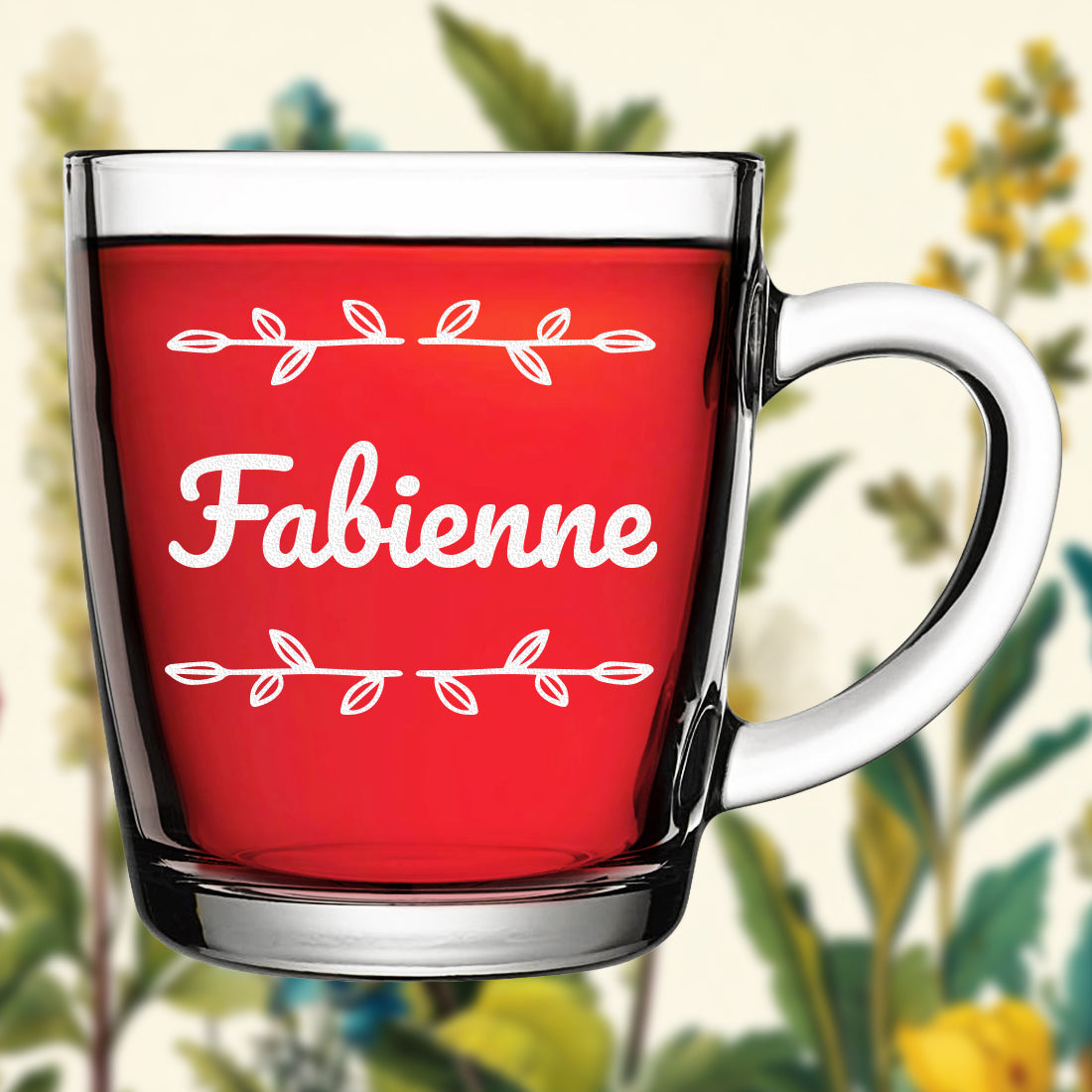 Teeglas 340 ml mit personalisierter Gravur - individuelles Geschenk