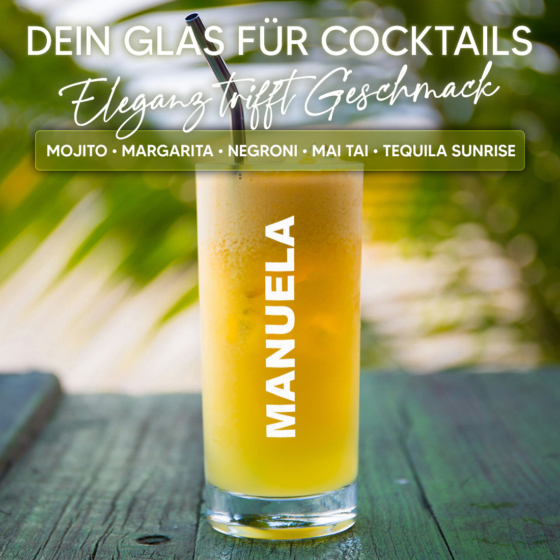 Personalisiertes Wasserglas 485 ml mit Wunschgravur