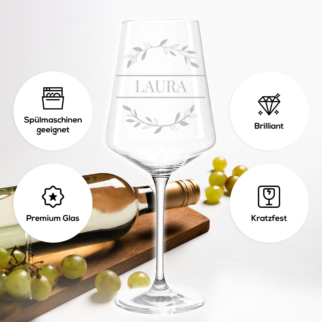 Personalisiertes Weinglas 560 ml mit Wunschgravur