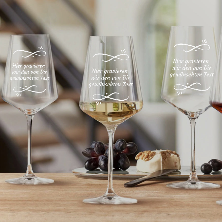 Weinglas 560 ml mit Wunschtext Gravur als Geschenk