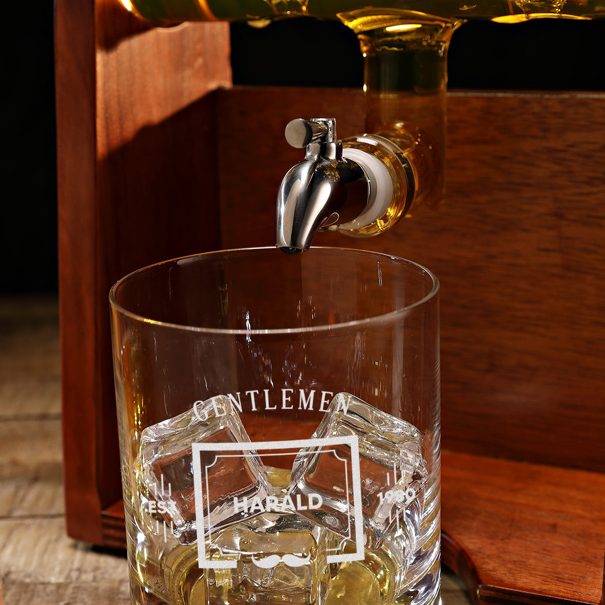 Whisky-Set "Segelschiff" Dekanter 1000 ml & 2 Gläser 320 ml mit Gravur