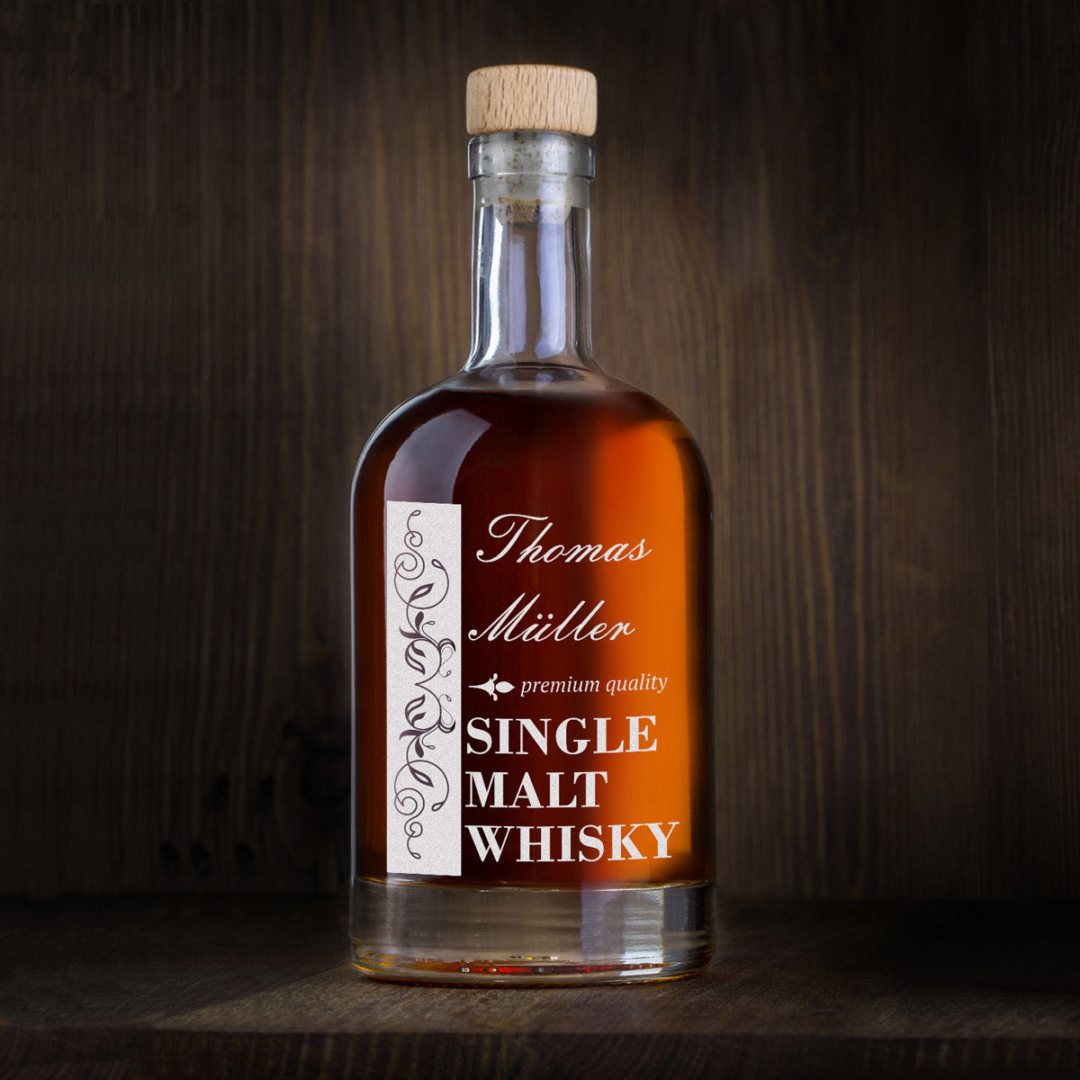 Whisky Flasche 0,7 Liter mit personalisierter Wunschgravur