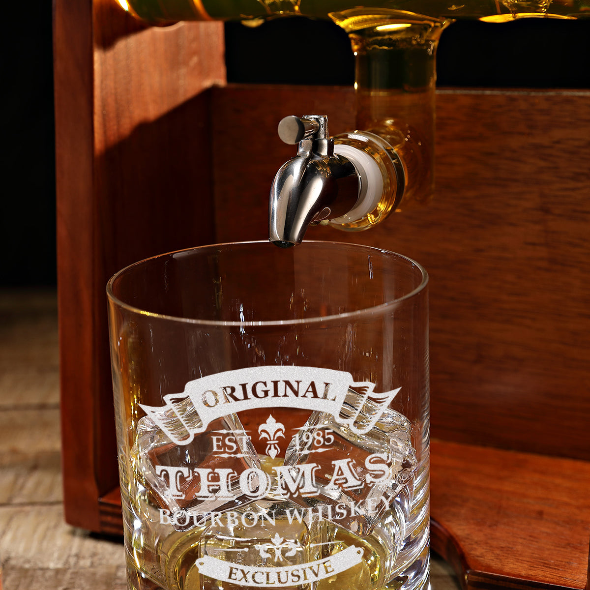 Whisky-Set Segelschiff Karaffe 1000 ml & Tumbler 320 ml mit Gravur - Original Exklusive